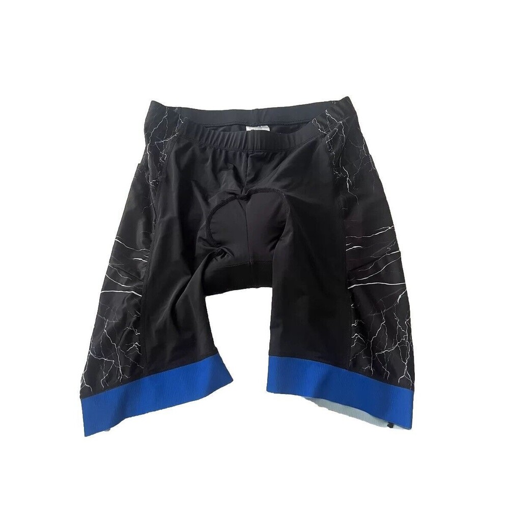 Baleaf 3D Padded Men’s XL Cycling Shorts Crackle Sides Blue Hem EUC Gel Cushion